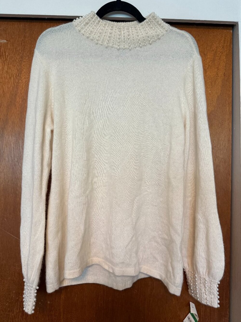 Ivory Sweater with Pearls